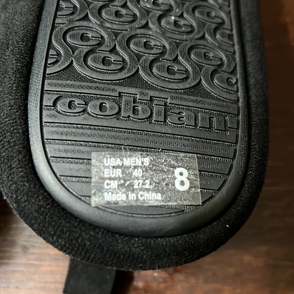 NWT Cobian Men's Log Cabin Slippers House Shoes Black & Blue Checkered Surf $40 - Picture 4 of 9